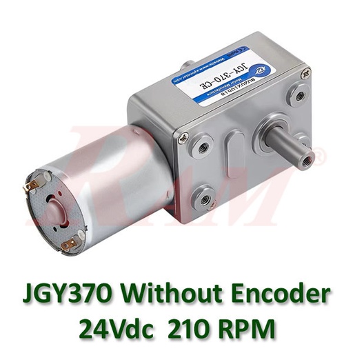 [DC.JGY370.24V210R] Hollow Shaft JGY370 DC Geared Motor 24Vdc 210 rpm High Torque