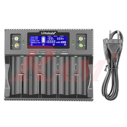 [CHARGER.LIITOKALA.D4XL] LiitoKala® Lii-D4XL Battery Charger Li-ion Battery - 4 Battery Slots شاحن ليتوكالا احترافي 4 بطاريات