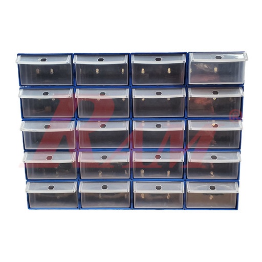 [BOX.SG020] 20 Clear Plastic Drawer Set