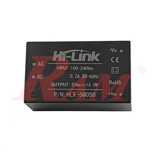[AC.DC.HLK5M05B] AC-DC Module 5W 220Vac to 5Vdc (HLK-5M05B) محول فولت متردد 220 الى فولت مستمر 5 فولت 5 واط